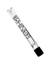 Load image into Gallery viewer, A White Rhino Chillum with Silicone Cap.
