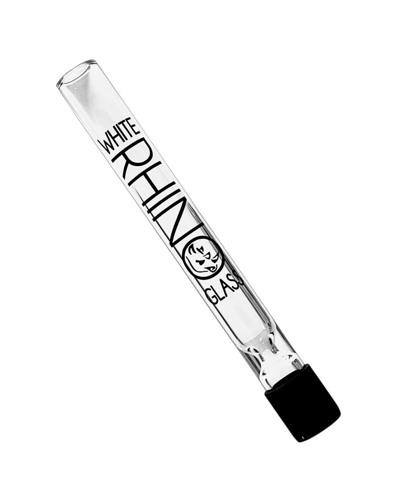 A White Rhino Chillum with Silicone Cap.