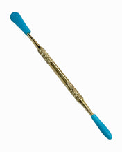 Load image into Gallery viewer, A Metal Dabber with blue silicone tips.
