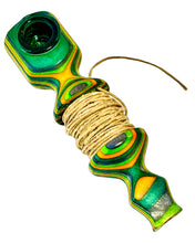 Load image into Gallery viewer, A Maine Spectra-Birch Hemp Wick Wooden Pipe from Steve&#39;s Dank Pipes.
