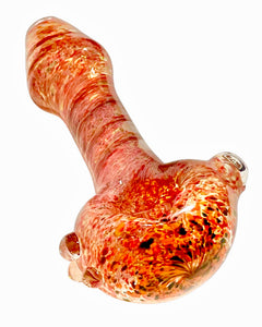 A Brickyard Glass Thick Frit Internal Twist Spoon Pipe.