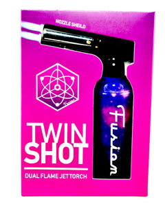 A Galaxy Fusion Twin Shot Dual Flame Jet Torch in its box.