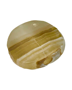 A banded Onyx Round Stone One Hitter.