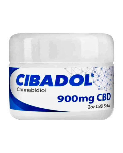 A jar of Cibadol Extra Strength CBD Salve.