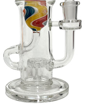 Load image into Gallery viewer, The main chamber of a Spiral Incycler Rig, featuring an inline circ perc and a large popped hole perc.
