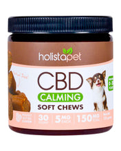 Load image into Gallery viewer, A jar of 150mg Holistapet CBD Calming Dog Soft Chews
