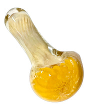 Load image into Gallery viewer, Frit Gold n&#39; Silver Small Spoon Pipe
