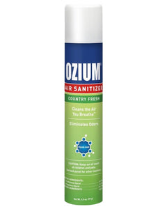 A 3.5 oz can of Ozium Air Sanitizer & Odor Eliminator Spray in Country Freshl scent.