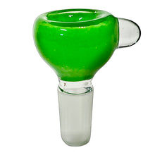 Load image into Gallery viewer, A green 14mm male Frit Push Slide handblown by TKO Glassworks in the USA.
