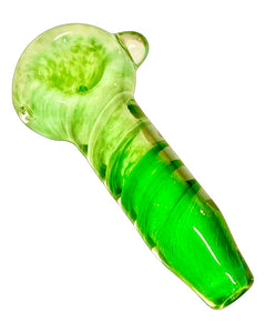 Capped Frit Internal Twist Spoon Pipe