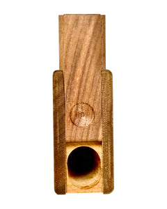 The open top of a Rick and Morty Wood Dugout, showing its dry herb storage slot.