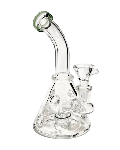 A Swiss Showerhead Pocket Rig with a green mouthpiece.
