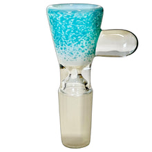 Load image into Gallery viewer, A blue 14mm male Koi Koi Funnel Slide handblown by TKO Glassworks.
