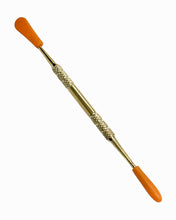 Load image into Gallery viewer, A Metal Dabber with orange silicone tips.

