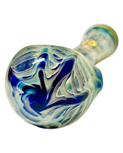 Load image into Gallery viewer, The head of a Moocha Glass Long Wrap n&#39; Rake Spoon Pipe.
