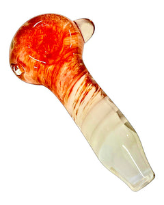 Capped Frit Internal Twist Spoon Pipe