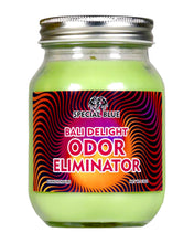 Load image into Gallery viewer, A Bali Delight Special Blue Odor Eliminator Candle.
