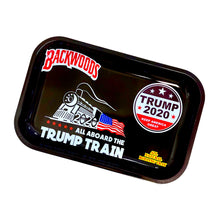 Load image into Gallery viewer, A Trump Train Backwoods Medium Rolling Tray.
