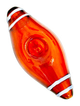 Load image into Gallery viewer, A Football Hand Pipe handblown by Pufferfish Glass.
