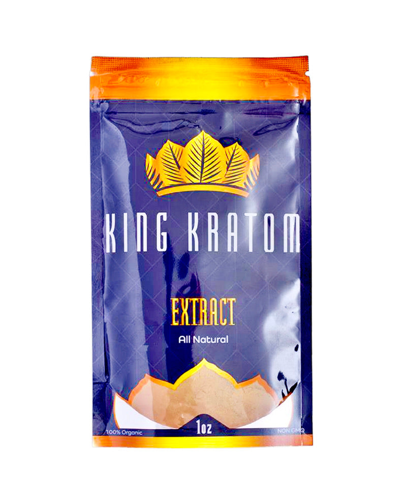 A 1 oz (28.35g) bag of King Kratom Extract Powder.