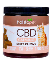 Load image into Gallery viewer, A jar of Holistapet CBD Calming Cat Soft Chews.
