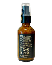 Load image into Gallery viewer, The back of a bottle of TRU Organics CBD Facial Serum.
