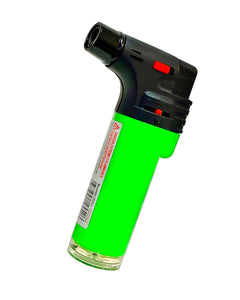 A green Screaming Eagle Pocket Torch Lighter.