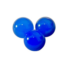 Load image into Gallery viewer, Three blue terp pearls for dabbing, made by White Rhino.
