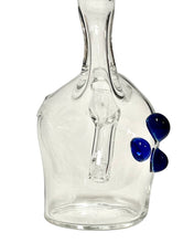 Load image into Gallery viewer, The back of a Hippie Hookup 3-Dotted Mini Bubbler.
