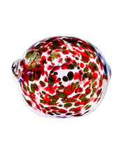 Load image into Gallery viewer, The head of a purple Long Tube Frit Head Spoon Pipe handblown by the award-winning Ottone Glassworks.
