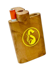 Load image into Gallery viewer, A Smoke Yellow Logo Wood Dugout.
