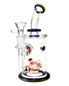 Fumed 3D Logo Perc Water Pipe