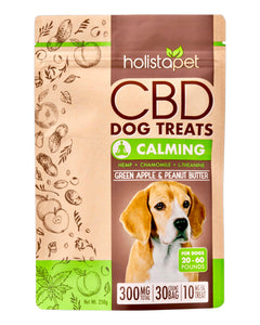 A bag of 300mg Holistapet CBD Calming Dog Treats.