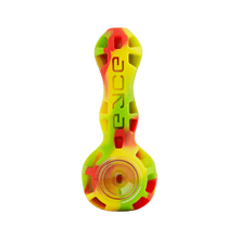 Load image into Gallery viewer, A Rasta Eyce Silicone Spoon Pipe.
