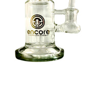 Load image into Gallery viewer, The popped hole perc of a black-colored Encore Classic Dab Rig.
