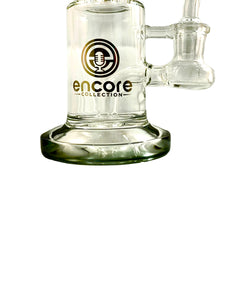 The popped hole perc of a black-colored Encore Classic Dab Rig.