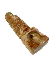 Load image into Gallery viewer, A pink Onyx Stone Hand Pipe.
