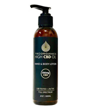 Load image into Gallery viewer, A bottle of TRU Organics CBD Hand &amp; Body Lotion.
