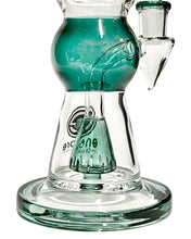 Load image into Gallery viewer, The base of a Ball Pyramid Rig, featuring a cone circ perc, flat base, and cone reclaim.

