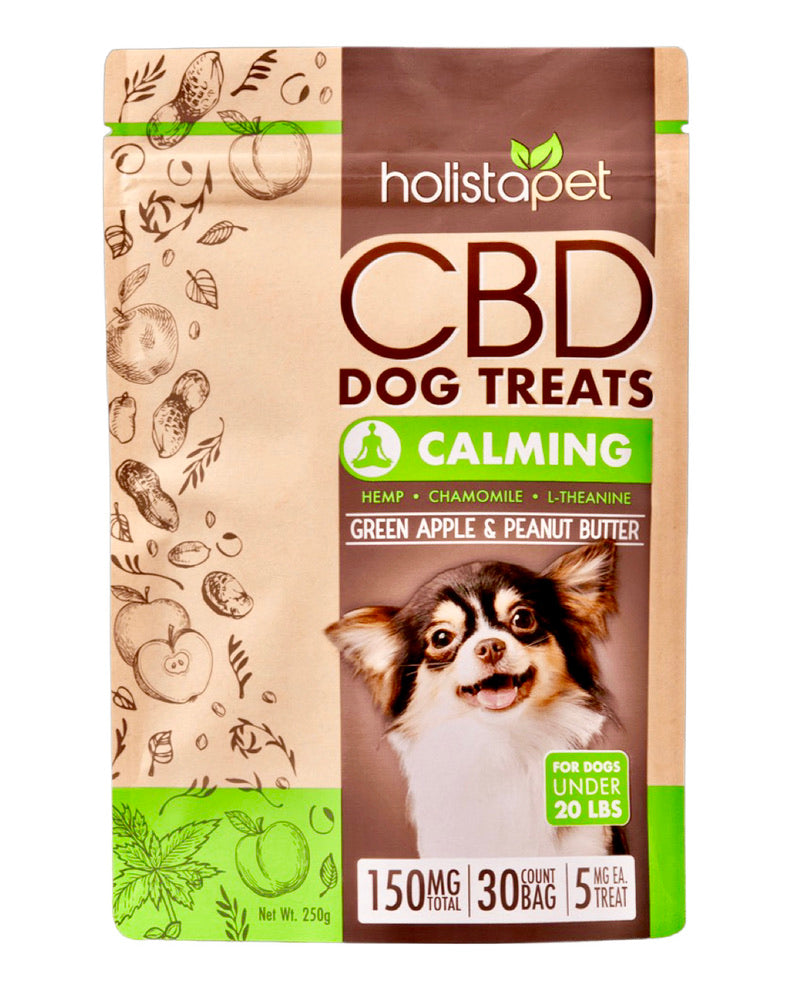 A bag of 150mg Holistapet CBD Calming Dog Treats.
