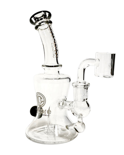 A Hourglass Dab Rig with black accents.