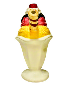 The back of a Roast & Toast Ice Cream Sundae Ceramic Pipe.