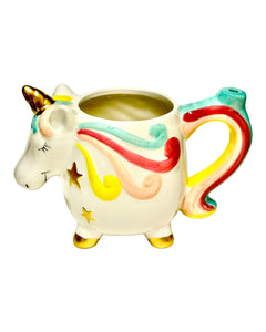 The side of a Roast & Toast Unicorn Ceramic Mug Pipe.