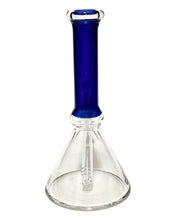 Load image into Gallery viewer, A blue Color Straight Neck Beaker Bong.
