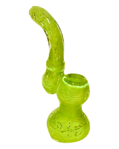 A green Full Color Frit Drop Bubbler.