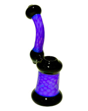 Load image into Gallery viewer, A purple Slime Honeycomb Bubbler.
