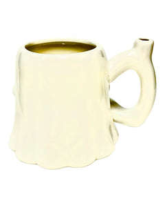 The back of a Roast & Toast Ghost Ceramic Mug Pipe.