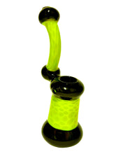 Load image into Gallery viewer, A green Slime Honeycomb Bubbler.
