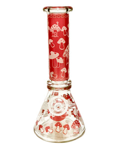 A Red Cap Mushroom Beaker Bong.
