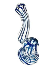 Load image into Gallery viewer, A yellow Mini Colored Stripe Bubbler.
